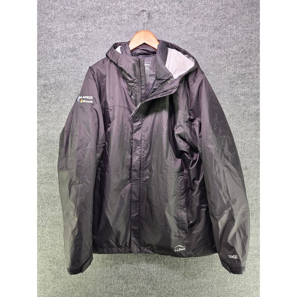 L.L.Bean 3-in-1 Jacket XXL HP AMD Microsoft Embroidered Tech Corporate Black